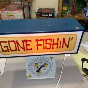 Gone Fishin' Lighted Sign